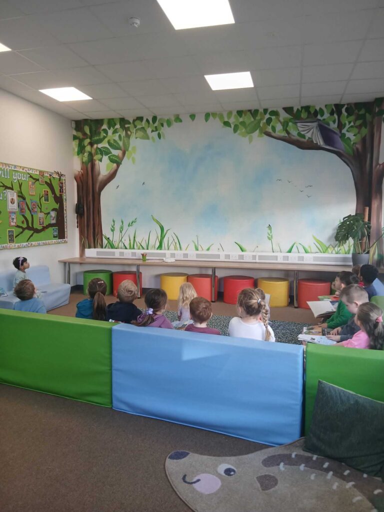 Reading at The School Library